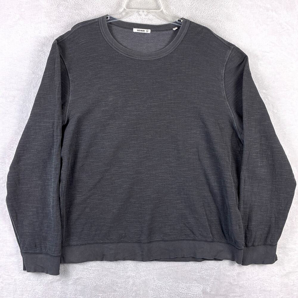 Buck Mason Sweatshirt Mens XL Gray Classic Preppy Luxury Outdoors Huckberry